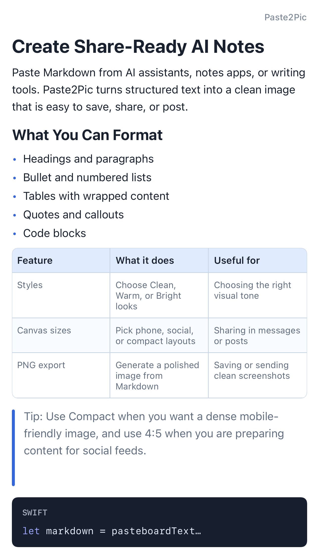 Paste2Pic Bright style output